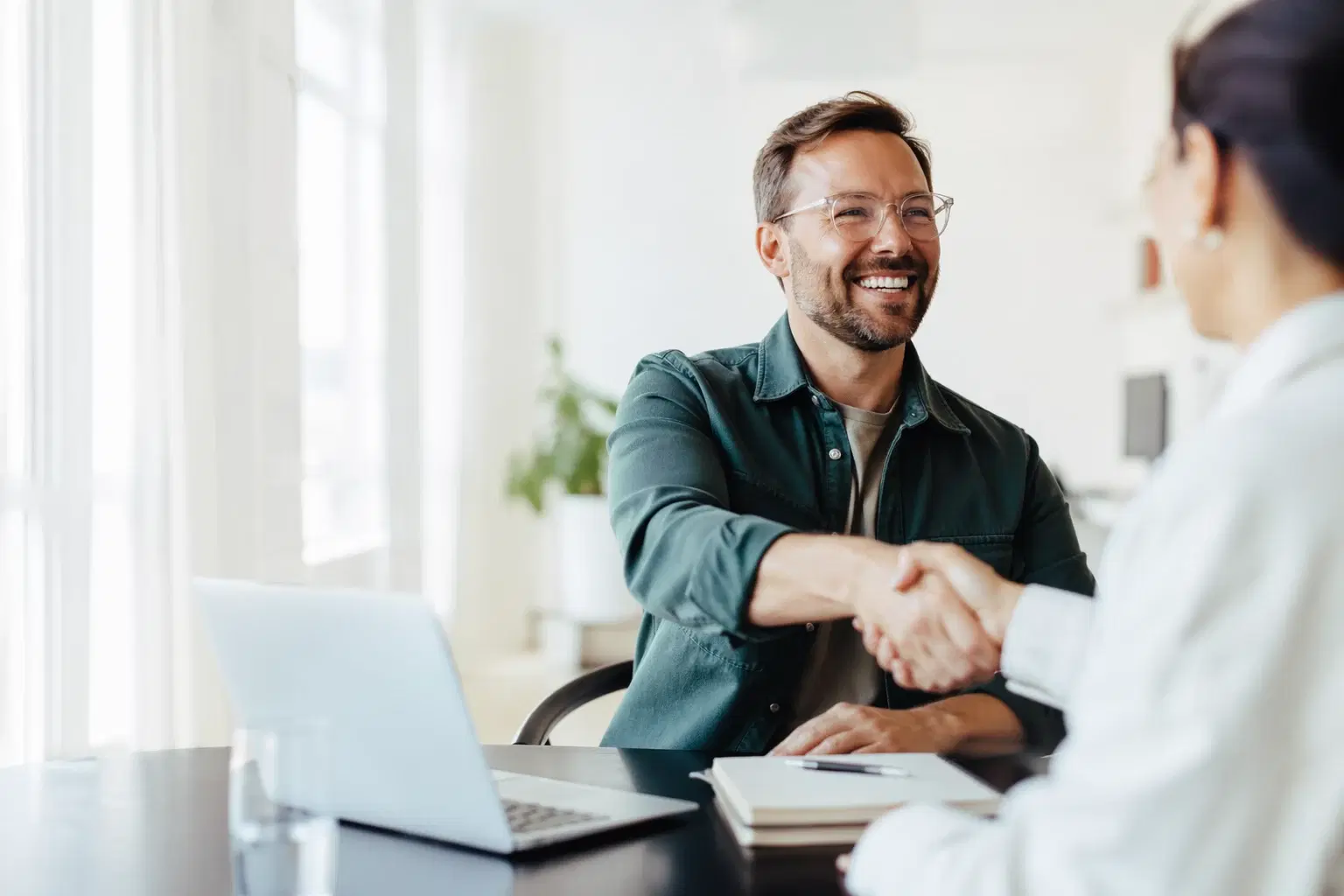 Business owner securing finance